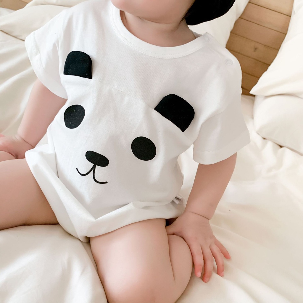 ROMPER  FREESHIP  BODY SUIT HÌNH GẤU PANDA CHO BÉ SƠ SINH - BỘ ÁO LIỀN QUẦN CHO BÉ ĐI CHƠI CHỤP HÌNH THÔI NÔI