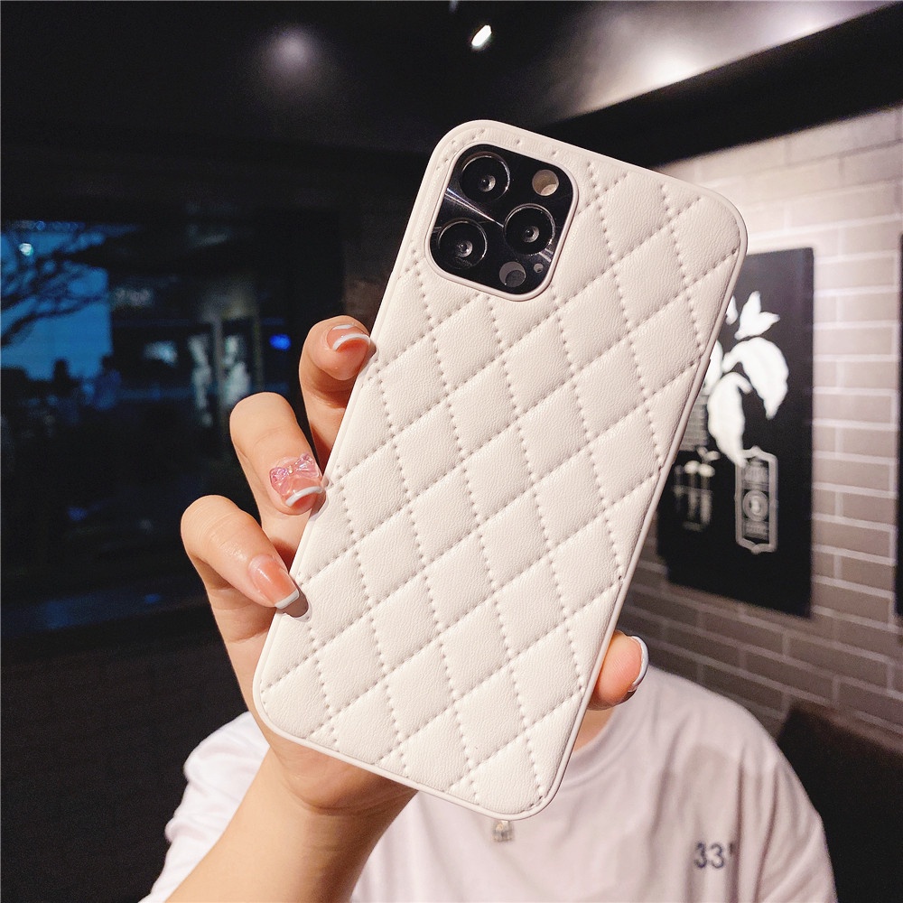 Ốp điện thoại điện thoại mềm phối kẻ ô thích hợp cho Iphone 12 11 Pro Max Xs Max Xr X