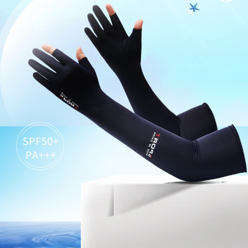 Set 2 Găng Cánh Tay Chống Nắng UV Thoáng Khí Nhanh Khô Kèm 2 Bao Cánh Tay