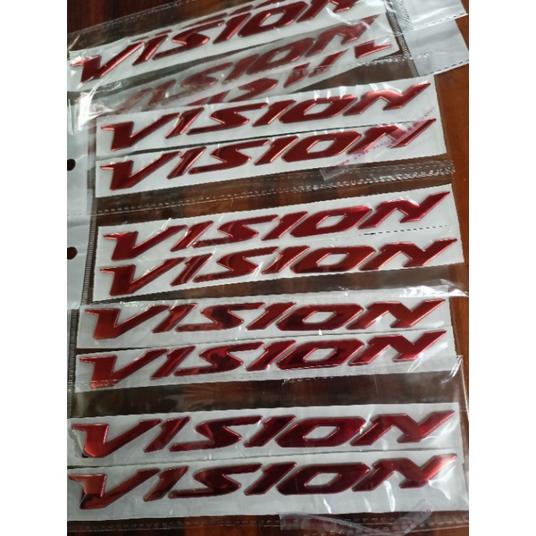 Bộ chữ nổi Vision màu crôm đỏ