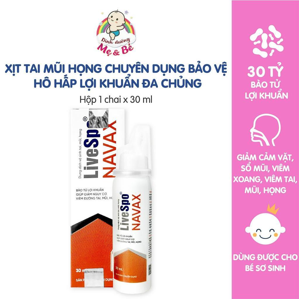 Xịt tai/mũi/họng Livespo Navax chuyên dụng - chống nghẹt mũi, xoang, sổ mũi (Chai 30ml)
