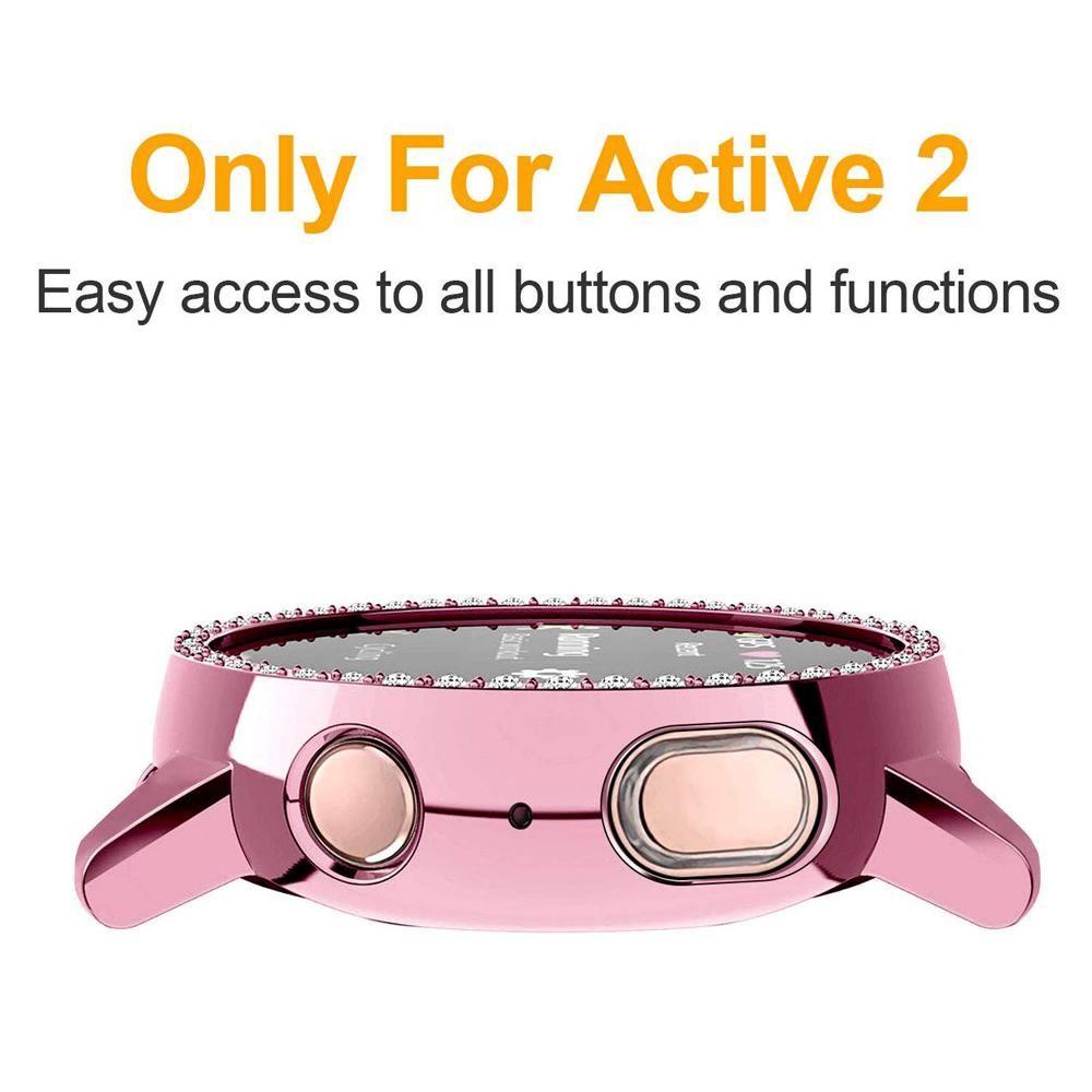 JONYE Ốp Bảo Vệ Bằng PC Cứng Chống Sốc Lấp Lánh Cho Đồng Hồ Samsung Galaxy Watch Active 2 40mm 44mm