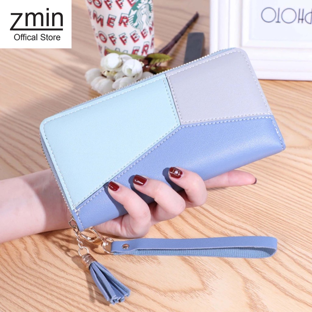 Ví nữ dài cầm tay Zmin, chất liệu cao cấp đựng vừa điện thoại - V009