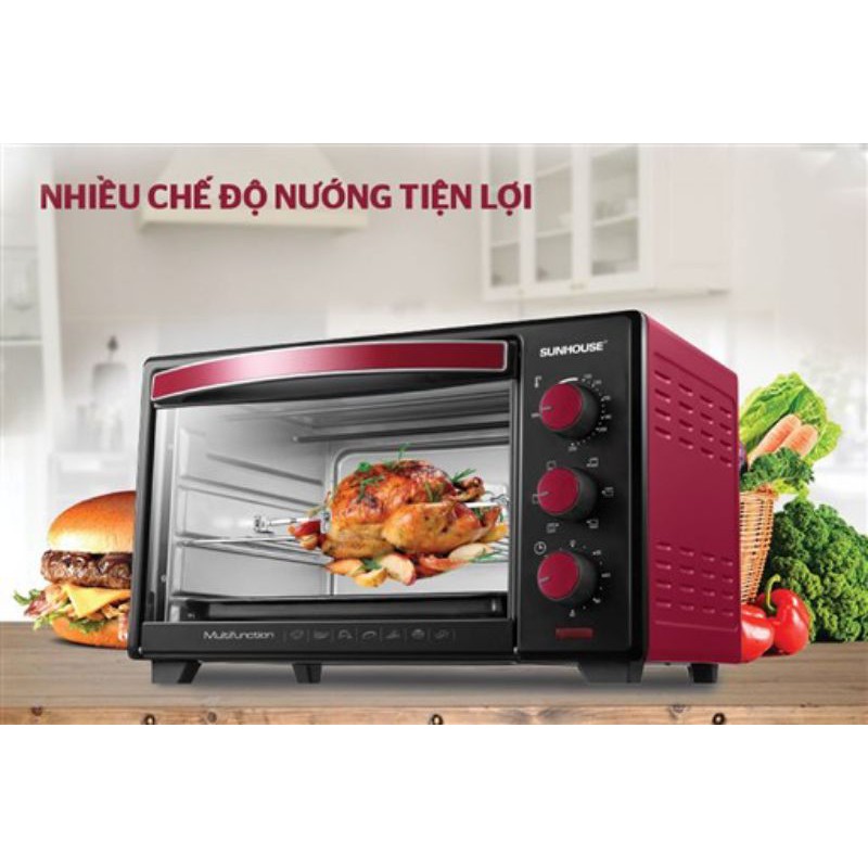 (Xả Kho, Mới 100%) Lò Nướng SUNHOUSE Chính Hãng SHD4222 BH 12 Tháng