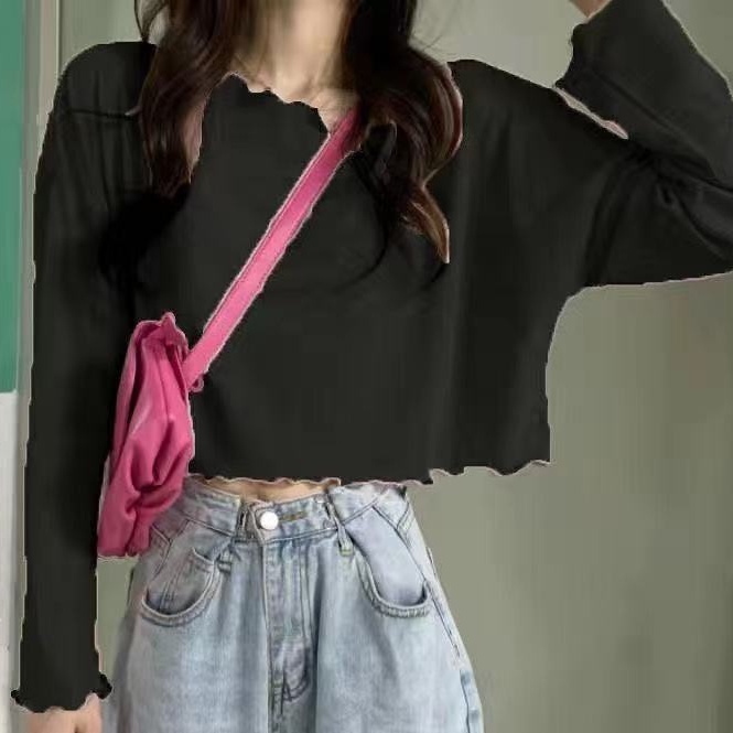 Áo Thun Tay Dài Chống Nắng Vải Lụa Lạnh Mỏng Màu Sắc Thời Trang Mùa Hè Cho Nữ