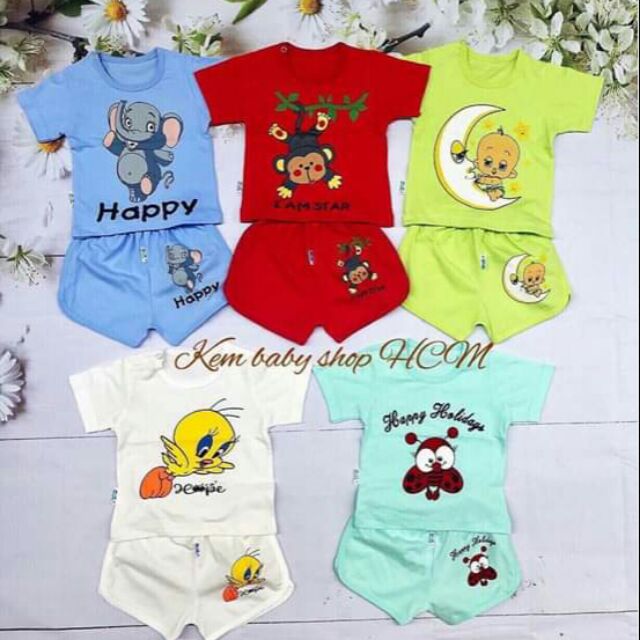 com bo 5 bộ đồ cho bé siêu đẹp