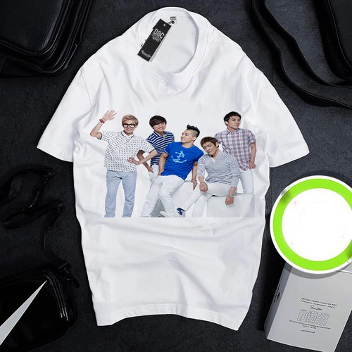 Áo thun Cotton Unisex - Fan BIGBANG Hàn Quốc - K-Pop - Chibi - Bing Bang thời niên thiếu