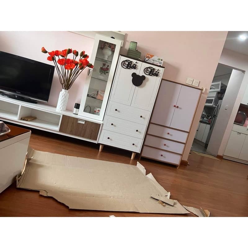 Tủ Quần Áo , Tủ Đựng Đồ Đa Năng Bằng Gỗ Thời Trang