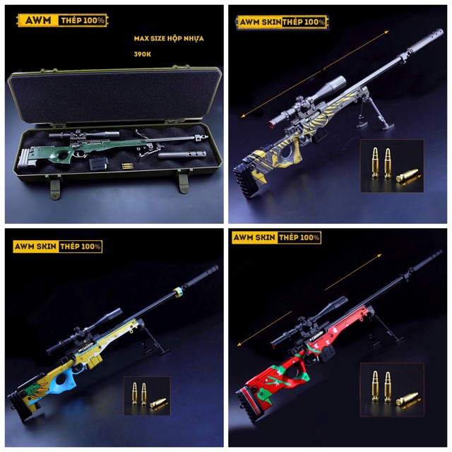 Móc khoá mô hình pubg 19cm + khẩu ốp akm m24 m200