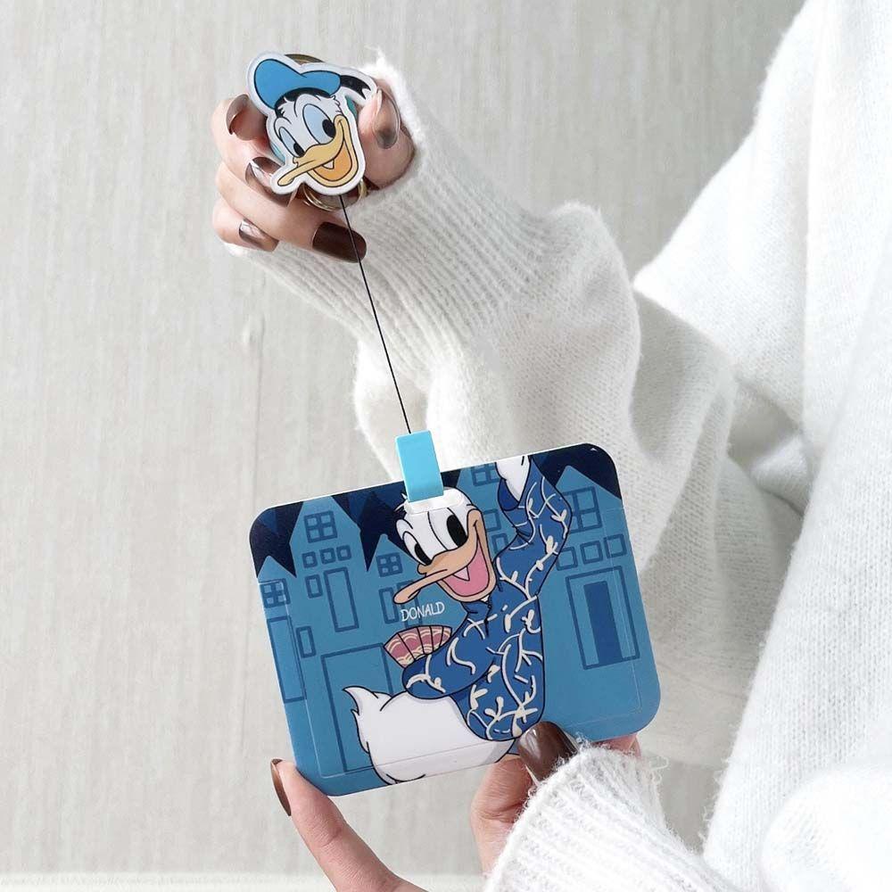 Ví Đựng Thẻ ID / Tiền / Thẻ Có Móc Khóa Hình Gấu Pooh / Minnie Dễ Thương