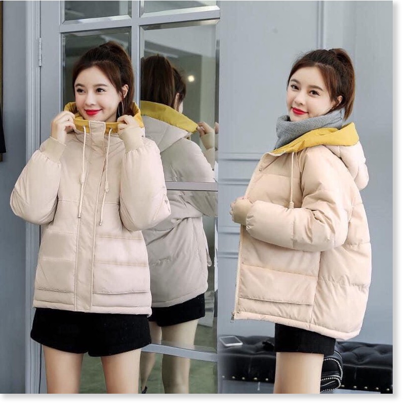 ÁO KHOÁC PHAO NỮ 3 LỚP NÓN THÊU CỰC ẤM CHO MÙA ĐÔNG KME FASHION