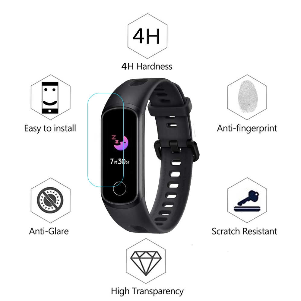 Bộ 3 miếng dán Hydrogel bảo vệ màn hình trong suốt cho đồng hồ thông minh Huawei Honor Band 5i kèm phụ kiện