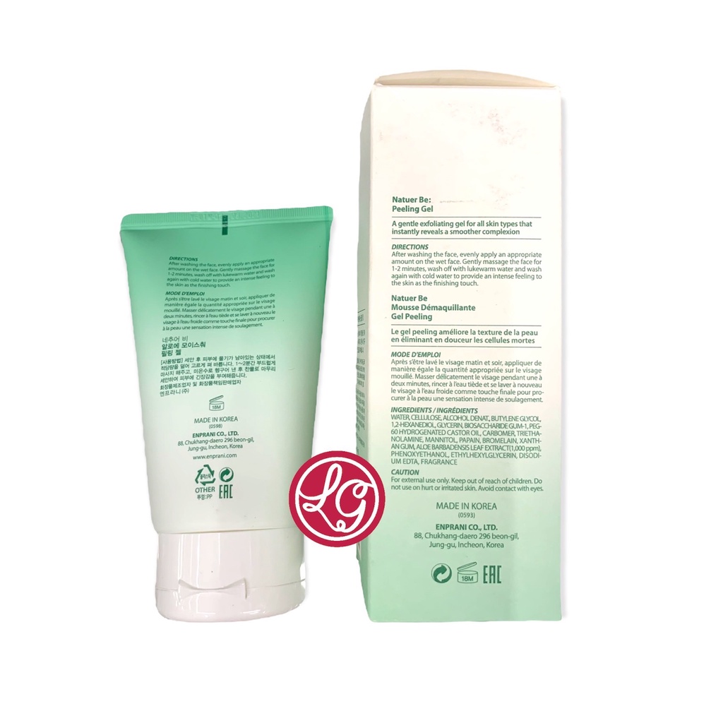 Gel tẩy da chết Lô Hội Natuer Be Aloe Moisture Peeling Gel dịu da dưỡng ẩm ngăn mụn Linh Giang chính hãng