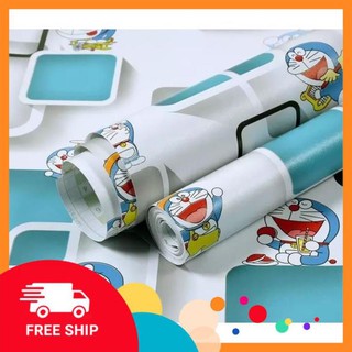 ⚡️𝗙𝗥𝗘𝗘𝗦𝗛𝗜𝗣⚡️ 10m Giấy dán tường Doremon ô vuông số 2 sẵn keo khổ rộng 45cm