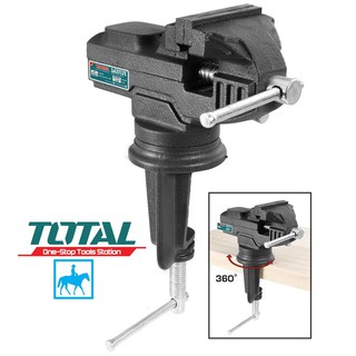 Total Ê tô kẹp mâm xoay kẹp bàn 60mm Bench Vice THT6126