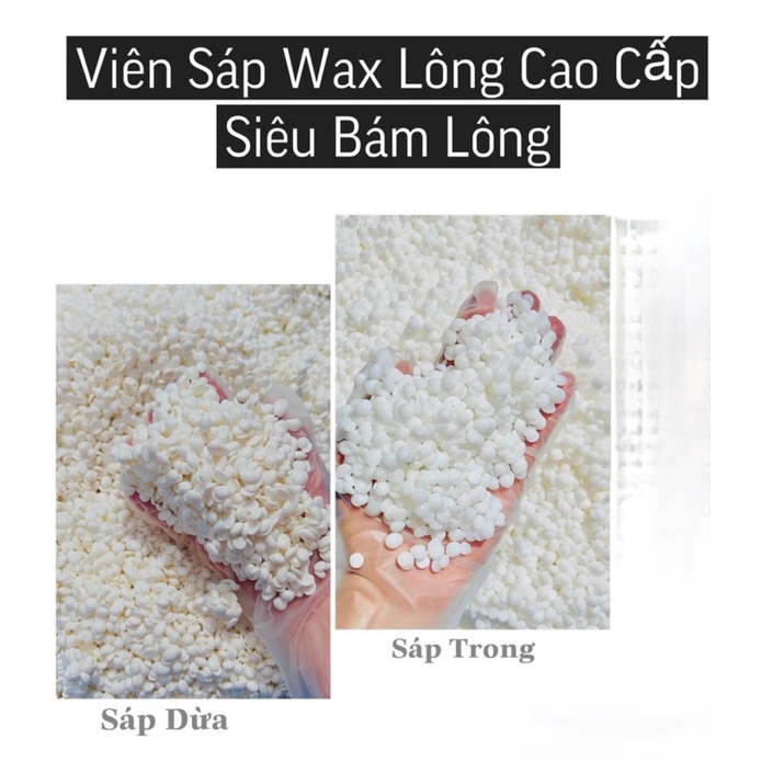 Sáp wax hạt đậu sữa dừa cực kì bám lông + tặng que wax