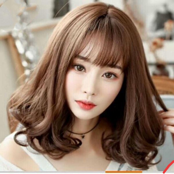 [ MUA 1 TẶNG 2 ] Tóc giả nữ nguyên đầu có rãnh da đầu xoăn Hàn Quốc, tóc bộ