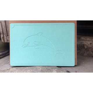 Thảm Đá Lau Chân Thấm Hút Nước Hình Cá Heo