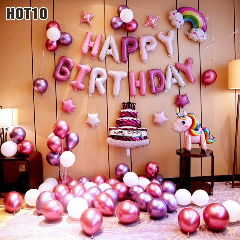 COMBO set bóng trang trí sinh nhật [Siêu đẹp mà dễ làm]