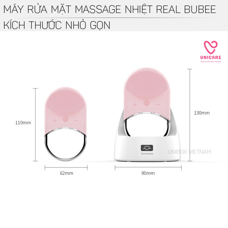 Máy rửa mặt REAL BUBEE tích hợp máy đẩy tinh chất cao cấp - Máy chăm sóc da mặt 2 trong 1 cực tiện lợi &amp; tiết kiệm