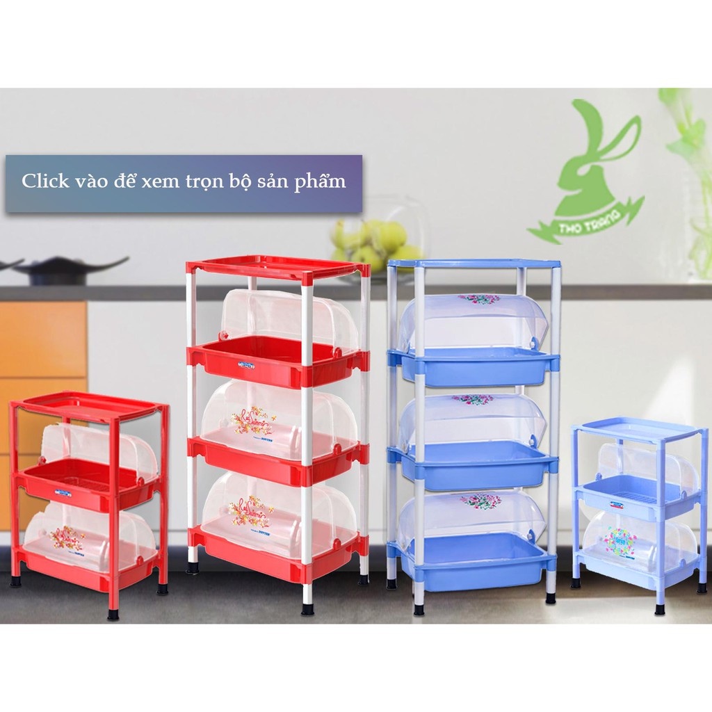 Kệ Chén 2 Tầng Việt Nhật có nắp đậy an toàn vệ sinh - đồ dùng nhà bếp cao cấp