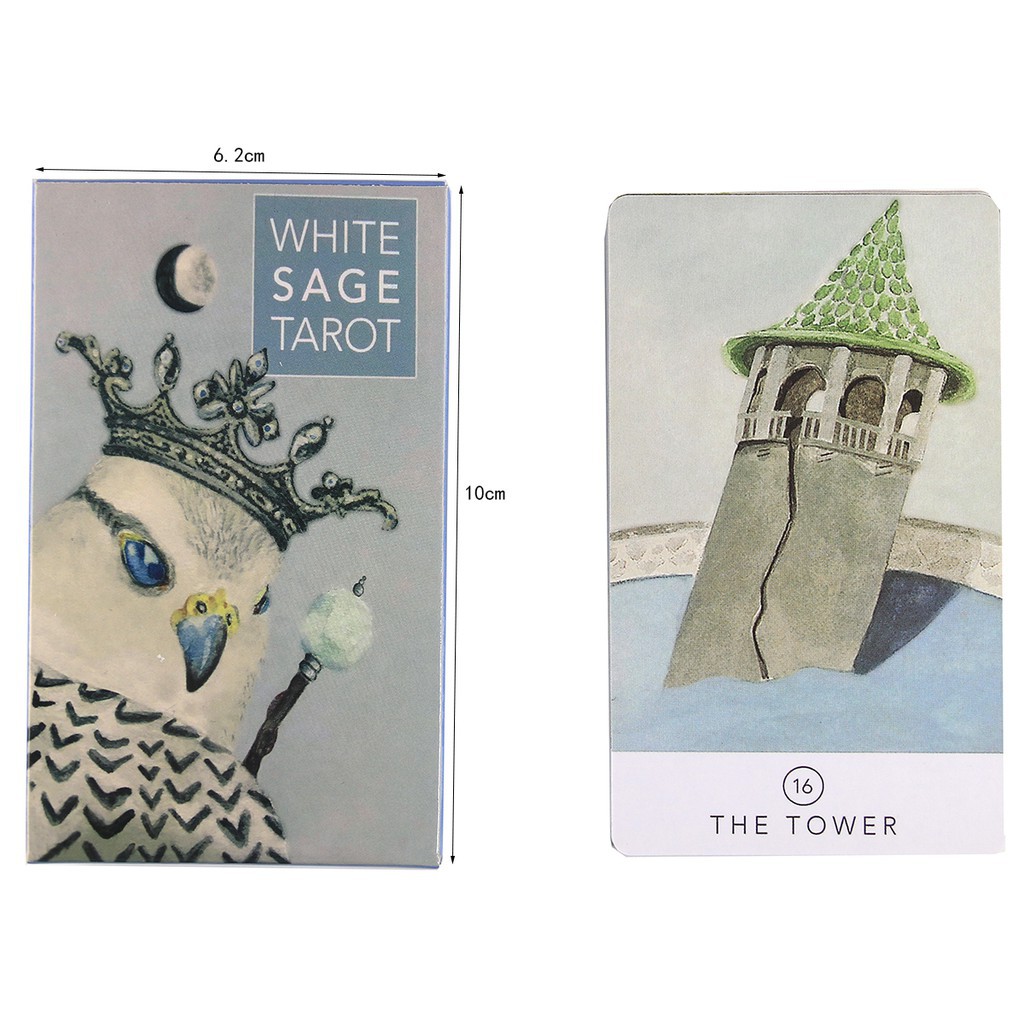 Bài Tarot White Sage Tarot 78 Lá Bài Tặng Hướng Dẫn Tiếng Anh Và Đá Thanh Tẩy