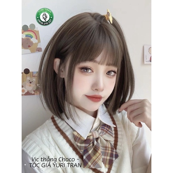 TÓC BỘ VIC THẲNG CHOCO - TƠ ĐỘC QUYỀN PHỦ NANO SIÊU MƯỢT - TẶNG KÈM LƯỚI