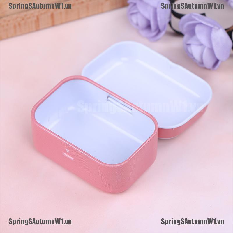 [Spring] Mini tin trinket jewelry coin box tinplate storage case small rectangular random [VN]