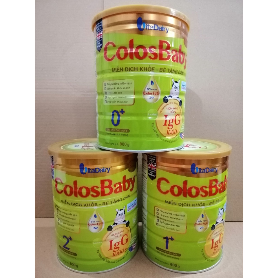 [Date 2023] Sữa bột Colosbaby Gold 1+ IgG1000 hộp 800g