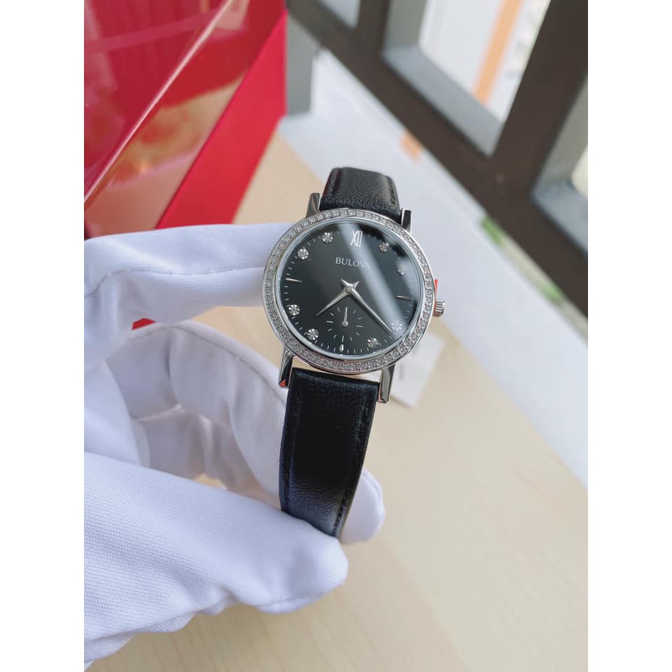 Đồng hồ nữ chính hãng Bulova 96L246 - Máy pin - Kính cứng - Dây da mềm mại ôm tay