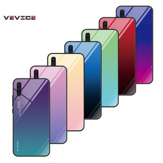 Ốp lưng silicon bằng kính cường lực cho Samsung Galaxy A30 A50 M10 M20 A7 2017 A9 2018