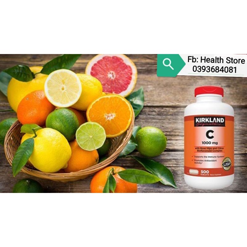 Viên Nhai Kirkland Vitamin C 1000mg Của Mỹ (500 viên) chính hãng 750.000đ