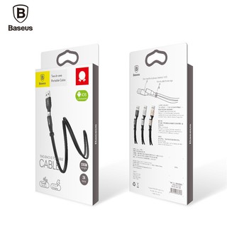 Cáp Baseus 2 trong 1 - Một đầu cắm cho cả iPhone lẫn Android (Micro USB)