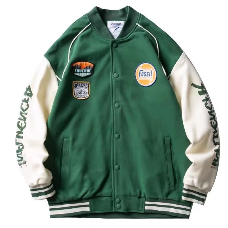 Áo khoác bóng chày nam dáng rộng thời trang Hàn Quốc áo khoác bomber nữ fashion unisex áo khoác gió simple bigsize jccket