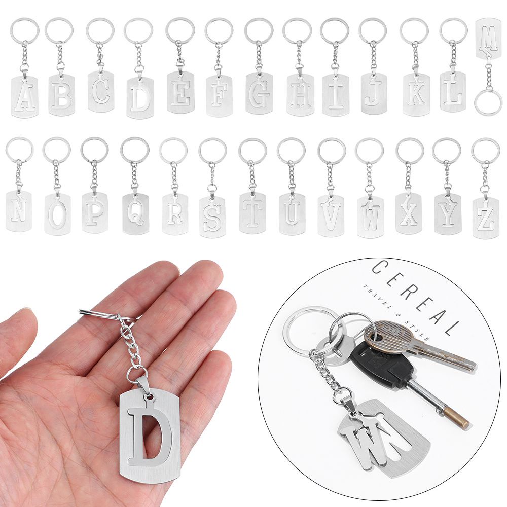 Móc Khóa Mặt Hình 26 Chữ Cái Alphabet Độc Đáo Z