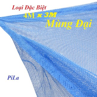 Mùng Ngủ Cực Đại 4Mx3M Lưới Phước Long, Lưới Dày Và Bền - Đặc Biệt