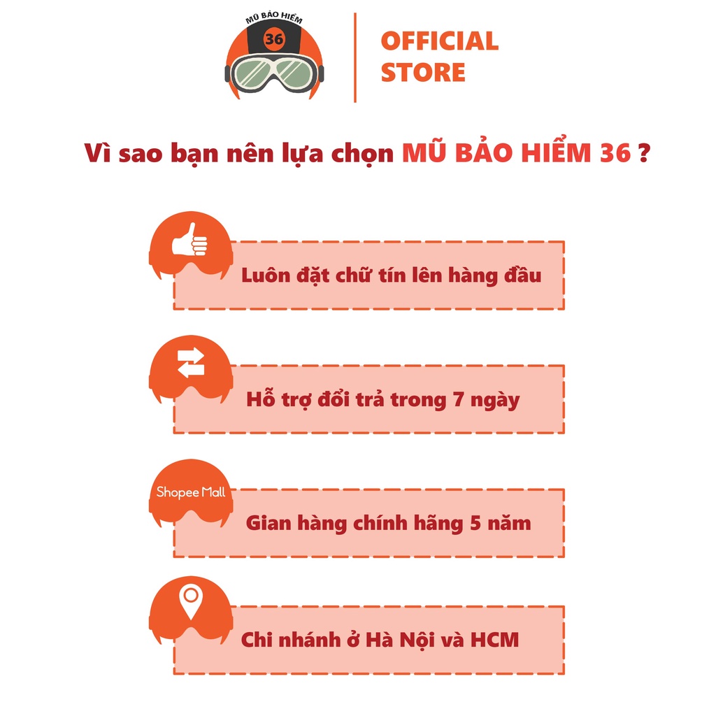 Mũ bảo hiểm nửa đầu không kính SUNDA HALYA (nhiều màu)
