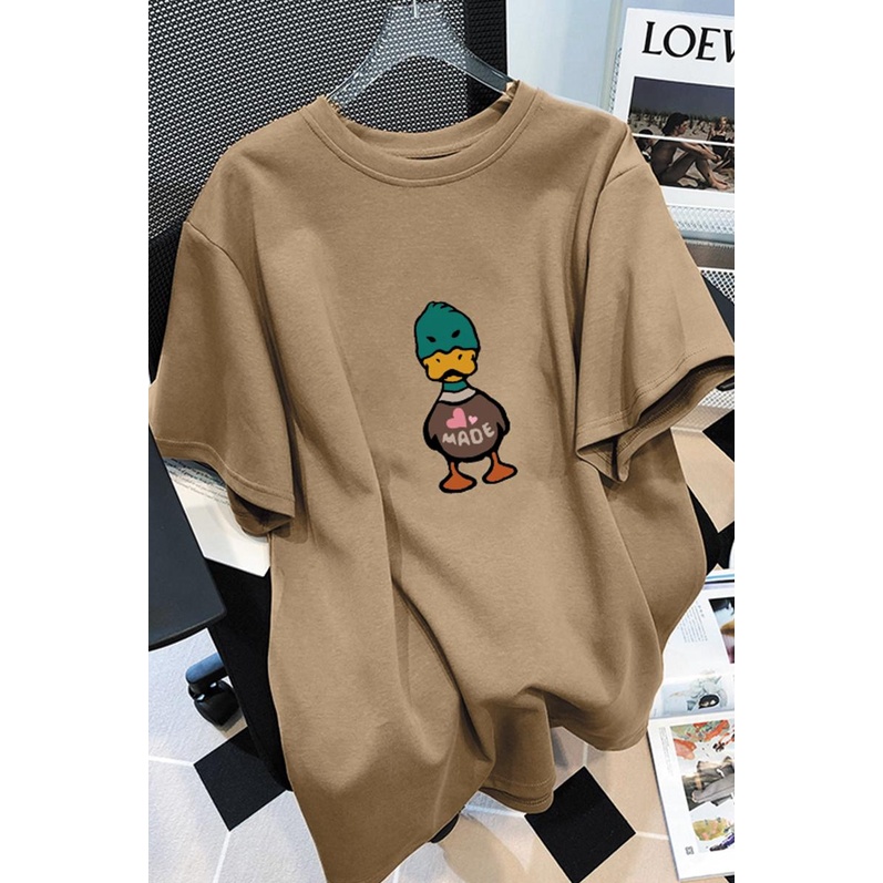 Áo thun HIIXIIVI 100% cotton tay ngắn cổ tròn in hình thời trang mùa hè phong cách Hàn Quốc cho nữ 2022