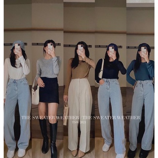 Áo thun len tăm cổ tròn màu trơn