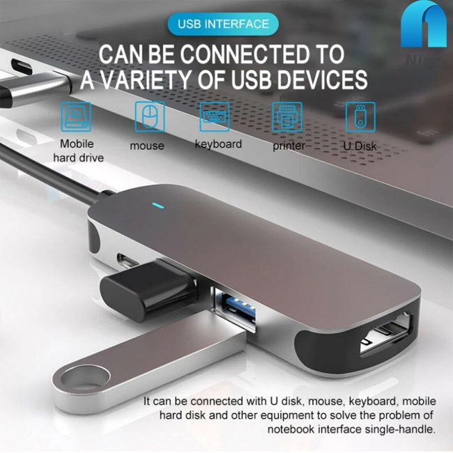 Đầu Chuyển Đổi Cổng Type C Sang Hdmi 4 Trong 1 Chuyên Dụng