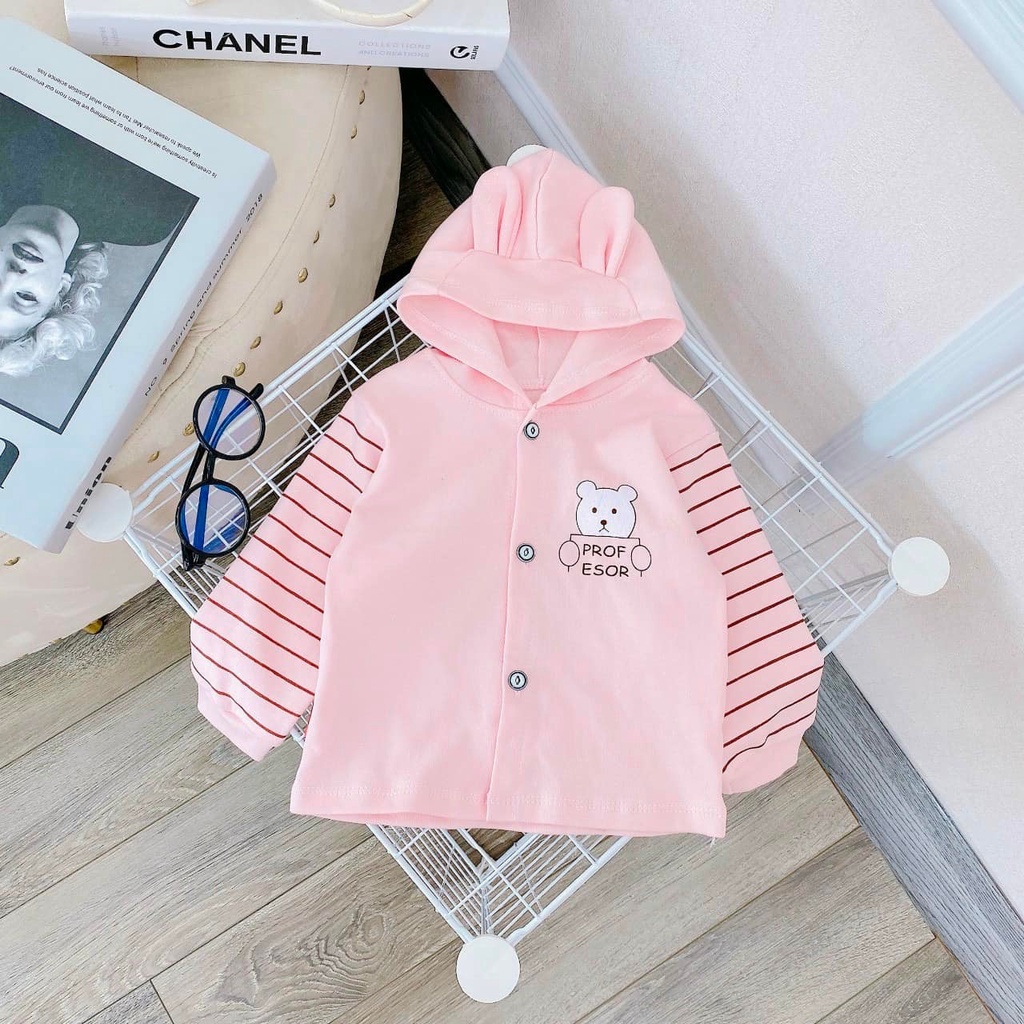 Áo khoác minh đức cotton nỉ có mũ, áo khoác cho bé trai, bé gái sơ sinh