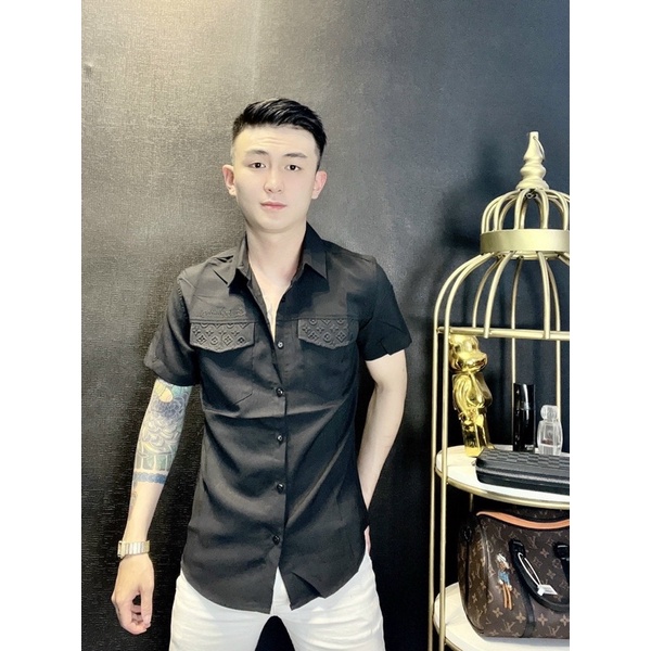 Sơ Mi Đũi Hoạ Tiết