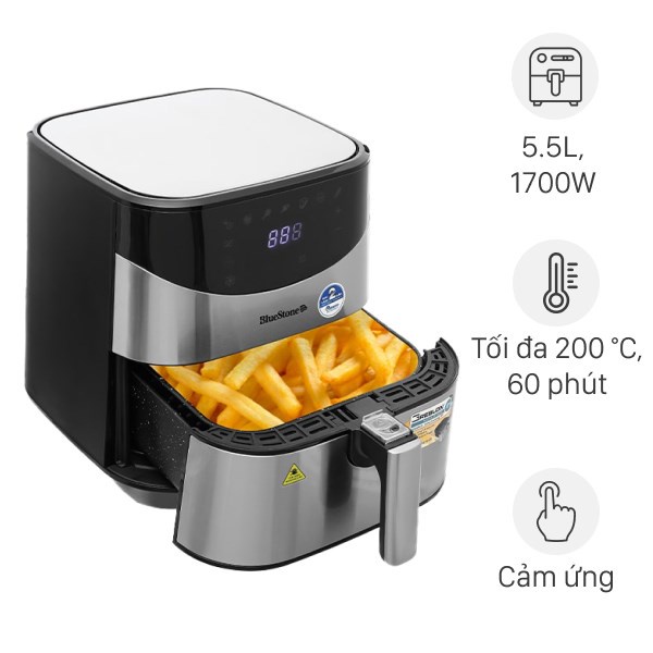 Nồi Chiên Không Dầu Điện Tử BlueStone AFB-5880 (5,5 Lít) - Hàng chính hãng