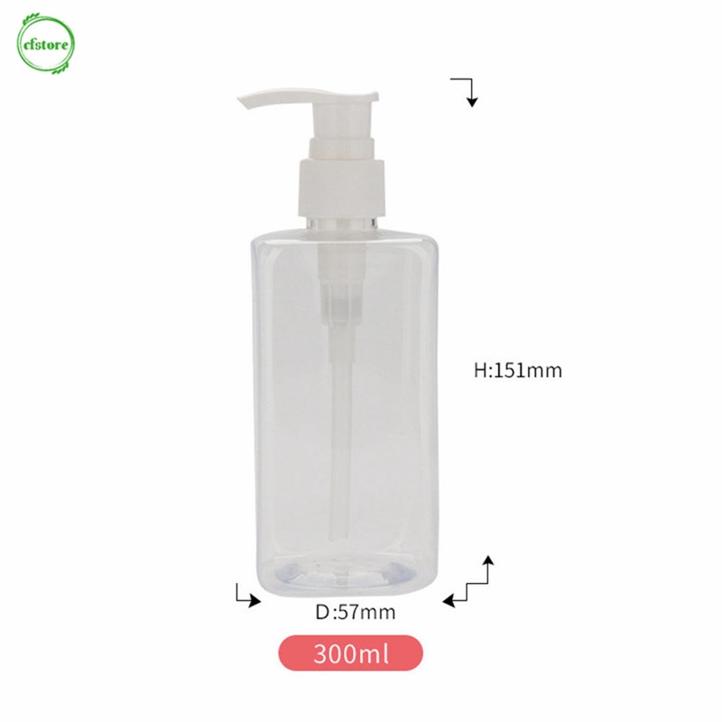 Chai Nhựa Trong Suốt Đựng Dầu Gội Đa Năng Tiện Dụng Dung Tích 180ml / 300ml / 500ml