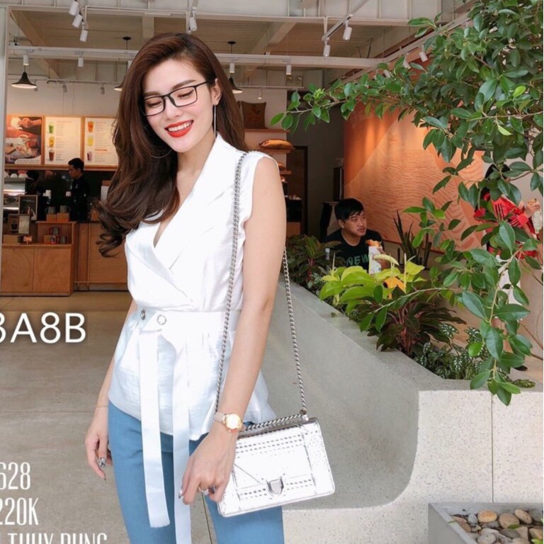 G42. 940. ÁO KIỂU CỔ VEST ĐAI BỤNG