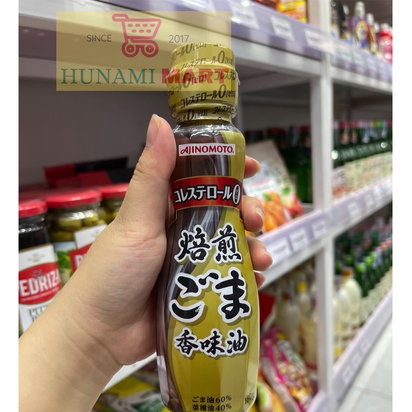 Dầu mè Ajinomoto Roasted sesame flavor oil 160g + Dầu óc chó ép lạnh Coles 250ml + Dầu oliu Extra virgin 250ml