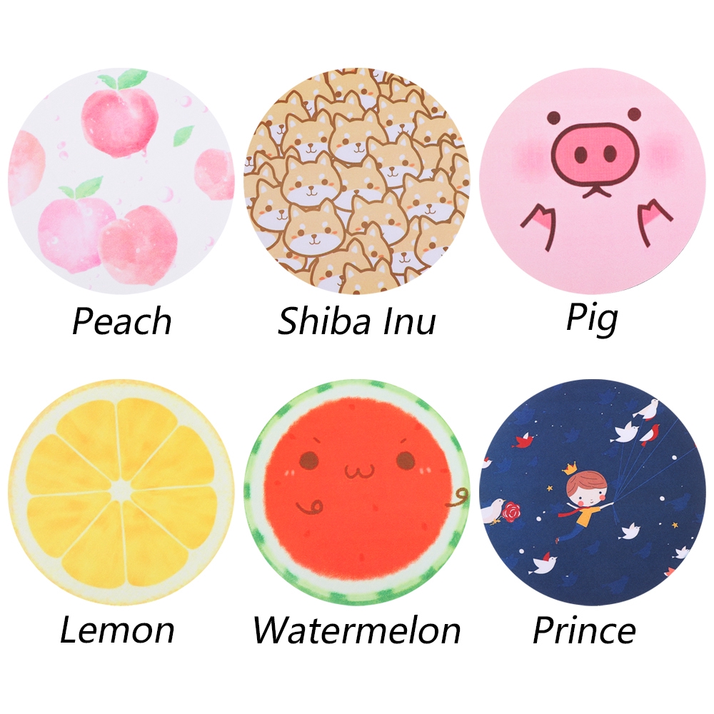 Miếng Lót Chuột Chống Trượt Hình Tròn In Hình Trái Cây