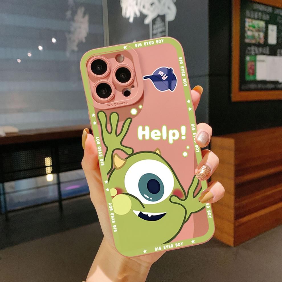 Ốp Điện Thoại Cạnh Vuông In Hình Quái Vật Mike Sullivan Cho Samsung Galaxy S22 Plus Note 20 Ultra S21 FE S20