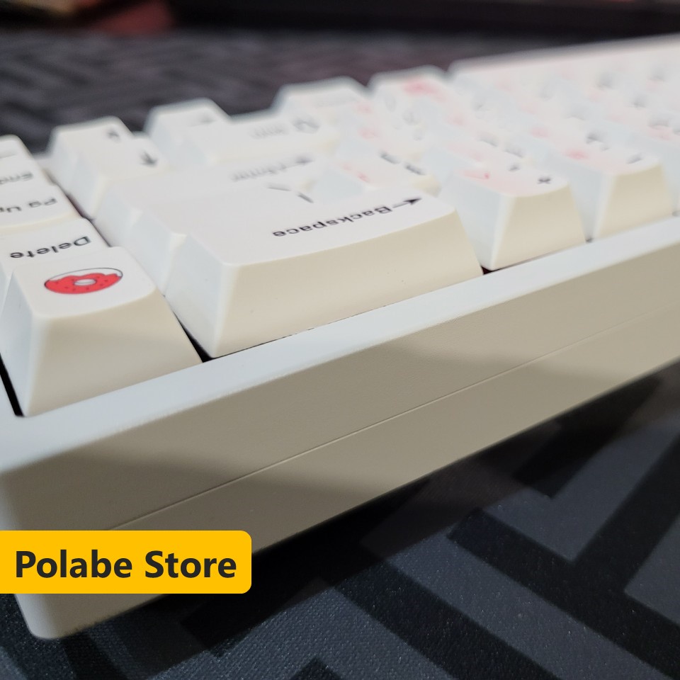 Keycap bàn phím cơ Cherry Blossom, keycap PBT dyesub sắc nét, keycap cherry thick PBT cân nhiều layout - Polabe Store