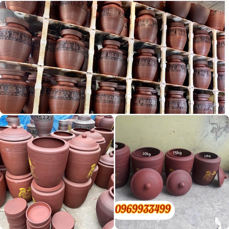 Hàng kĩ,hũ sành đựng gạo 10kg 15kg 20kg,chum sành ngâm rượu 10l 15l 20l